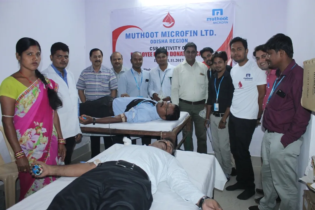  ମୁଥୁଟ୍‌ ମାଇକ୍ରୋଫିନ୍‌ ଲିମିଟେଡ୍‌ ପକ୍ଷରୁ ରକ୍ତଦାନ ଶିବିର