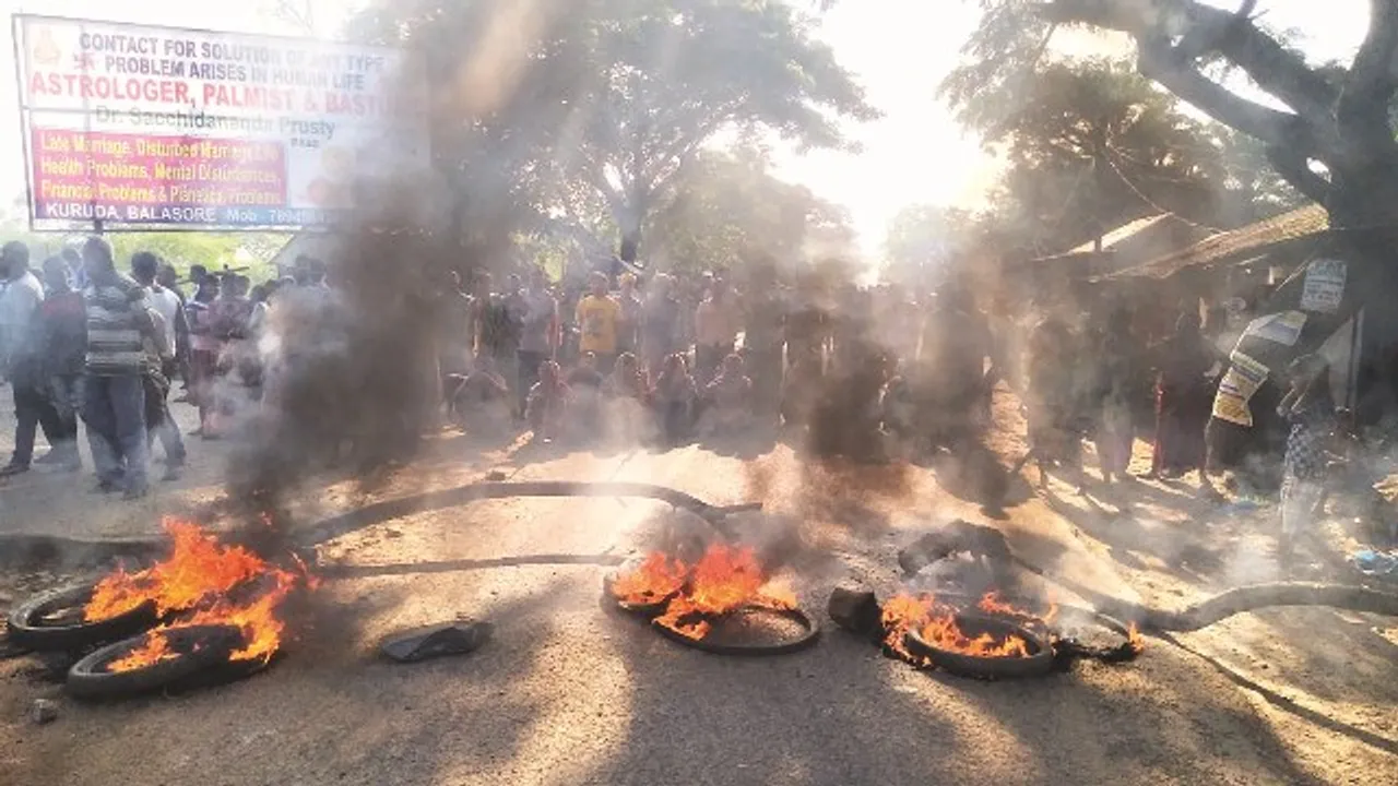  ବାଲେଶ୍ୱର-ଚାନ୍ଦିପୁର ରାସ୍ତା ୬ ଘଣ୍ଟା ଅବରୋଧ 