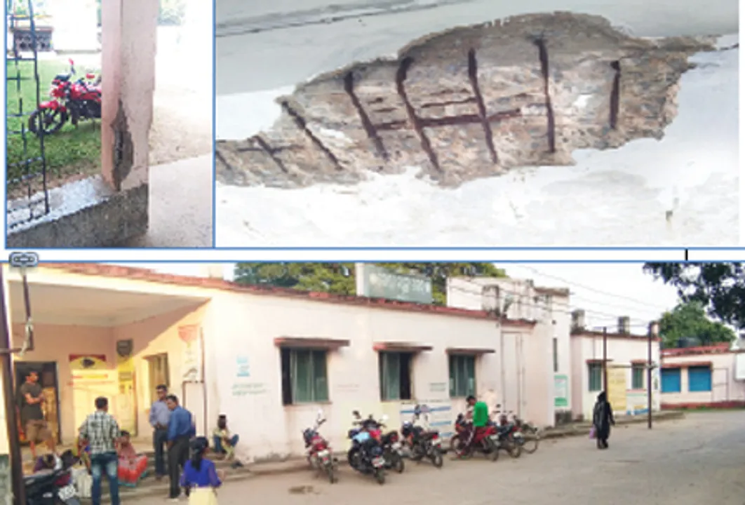  ଅସୁସ୍ଥ ଆଳି ସ୍ୱାସ୍ଥ୍ୟକେନ୍ଦ୍ର :ଭଙ୍ଗା ଛାତ, ଦଦରା ବେଡ୍‌