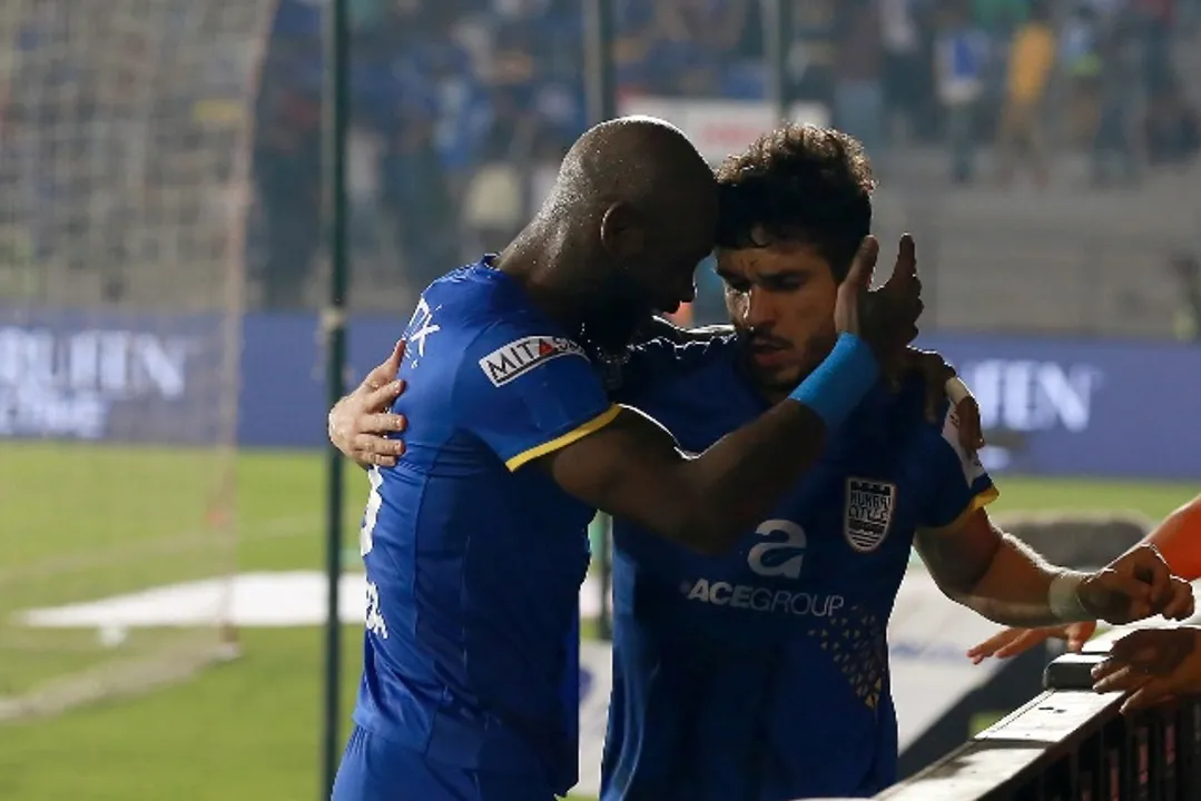  during match 79 of the Hero Indian Super League between Mumbai City FC and NorthEast United FC  held at the Mumbai Football Arena, Mumbai India on the 22nd February 2018

Photo by: Faheem Hussain / ISL / SPORTZPICS 