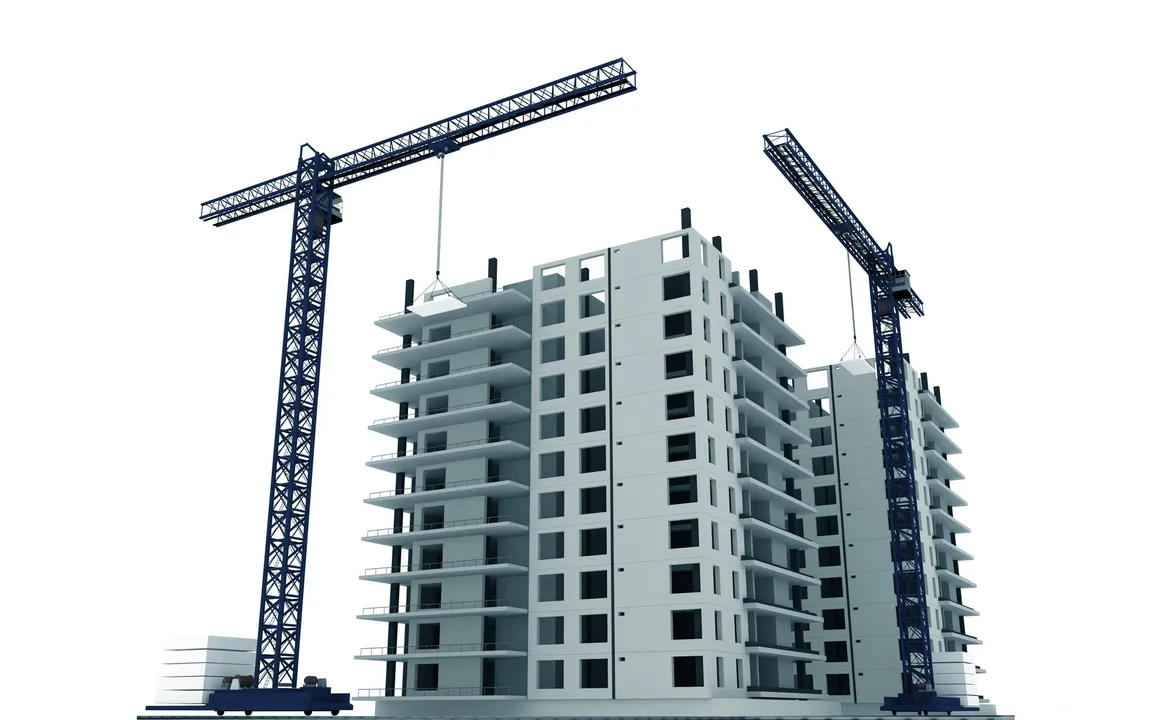  Construction building/
3d render. 
