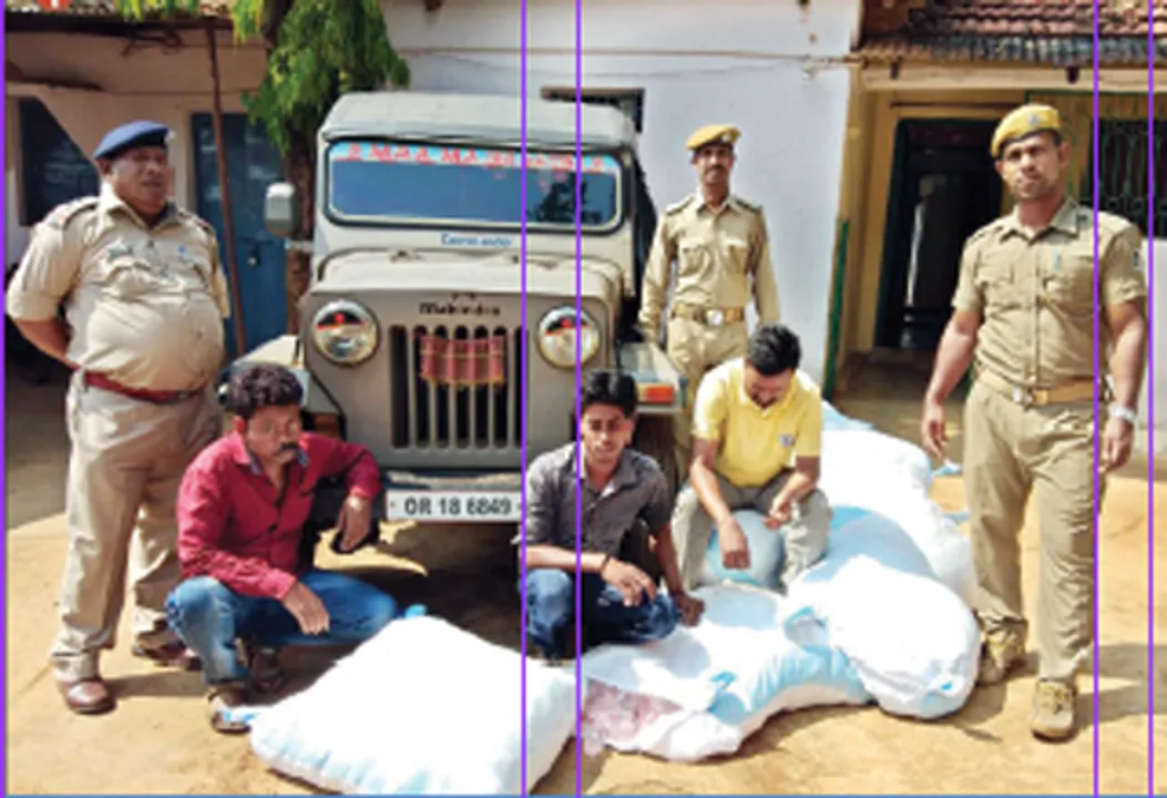  ମଦ ଭର୍ତ୍ତି ଗାଡି ଜବତ, ୫ ଗିରଫ