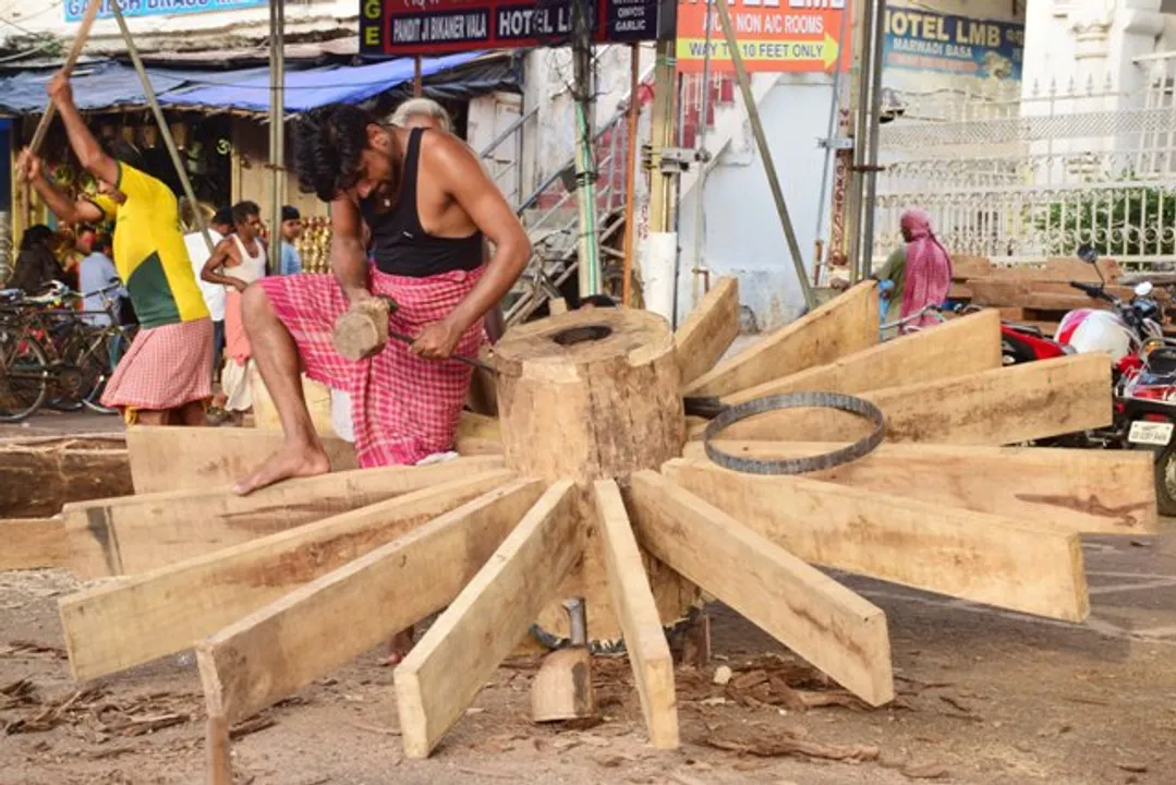 ରଥ ଖଳା ହାଲଚାଲ : ସରିଲା ତିନି ରଥର ଚଉତା କାମ
