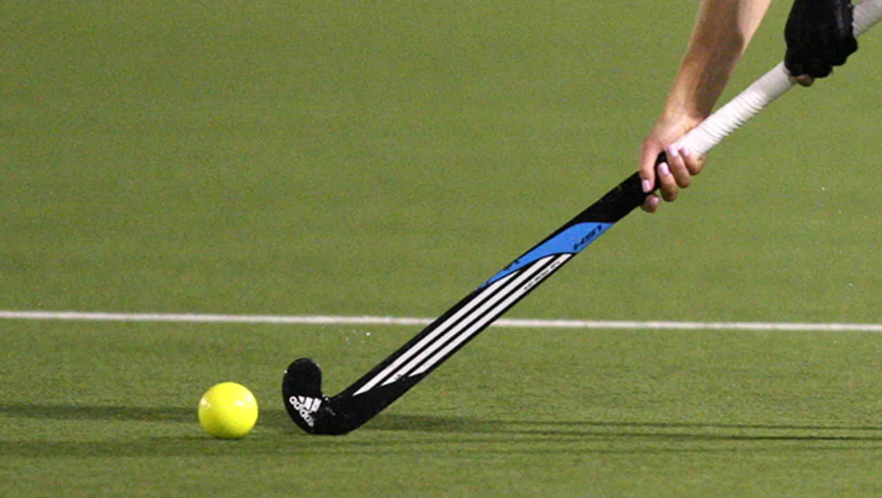  Blacksticks Emily Naylor in action during the Four Nations Hockey Tournament, North Harbour Hockey Stadium, Auckland, New Zealand. Thursday 12 April 2012. Photo: Wayne Drought / photosport.co.nz 