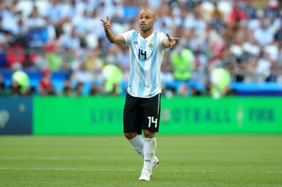   during the 2018 FIFA World Cup Russia Round of 16 match between France and Argentina at Kazan Arena on June 30, 2018 in Kazan, Russia. 