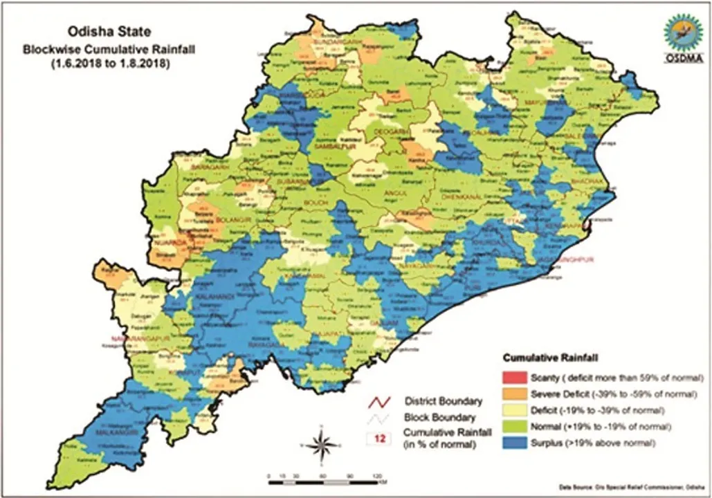  ମୌସୁମୀର ଲୁଚକାଳି : ମରୁଡ଼ି ମୁହଁରେ ୫୮ ବ୍ଲକ୍‌