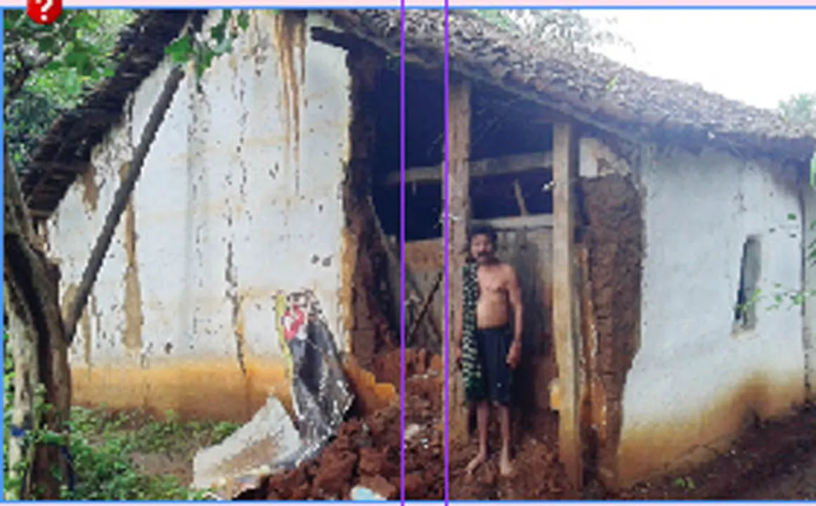  ଲଗାଣ ବର୍ଷାରେ ଭୁଶୁଡିଲା କାନ୍ଥ, ଅଳ୍ପକେ ବର୍ତିଲେ ପରିବାର