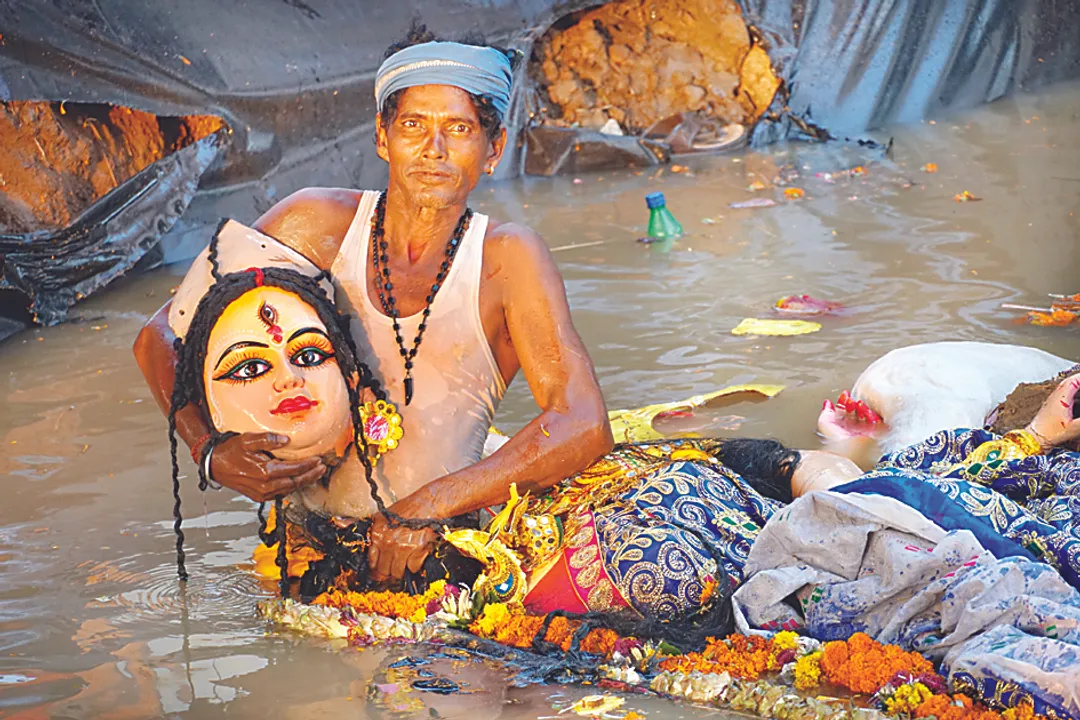  ଦେବୀଙ୍କୁ ବିଦାୟ, ଲୀଳାଖେଳା ସାରି ମେଲାଣି ନେଇଛି ମା’
