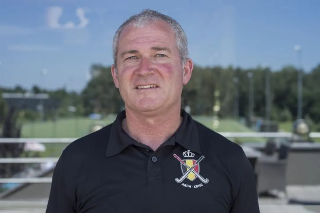  Belgium's head coach Shane McLeod pictured during poses for the photographer at the 'Last call before Rio' press conference of the 'Belgian Lions' the Belgian men's national hockey team, who are preparing for the Olympic Games this summer, Tuesday 19 July 2016, in Kontich. BELGA PHOTO JONAS ROOSENS 