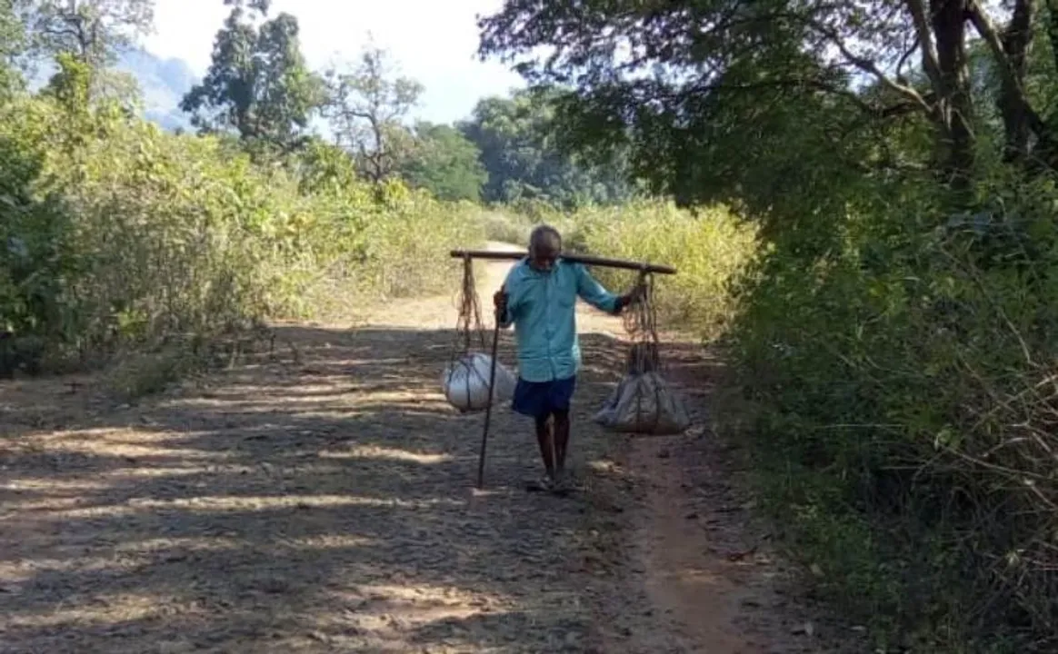  ବୟସ ନିକଟରେ ହାରି ଯାଇ ନାହାନ୍ତି ପିତାମ୍ବର, କାନ୍ଧରେ ୪୦ କେଜିର ଭାର ବୋହି ବ୍ୟବସାୟ ପାଇଁ ବୁଲୁଛନ୍ତି ୧୦ କିମି