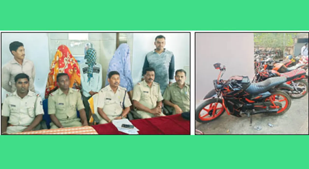  ୫ ନାବାଳକଙ୍କ ସମେତ ୮ବାଇକ ଲୁଟେରା ଗିରଫ:୭ ବାଇକ ଜବତ