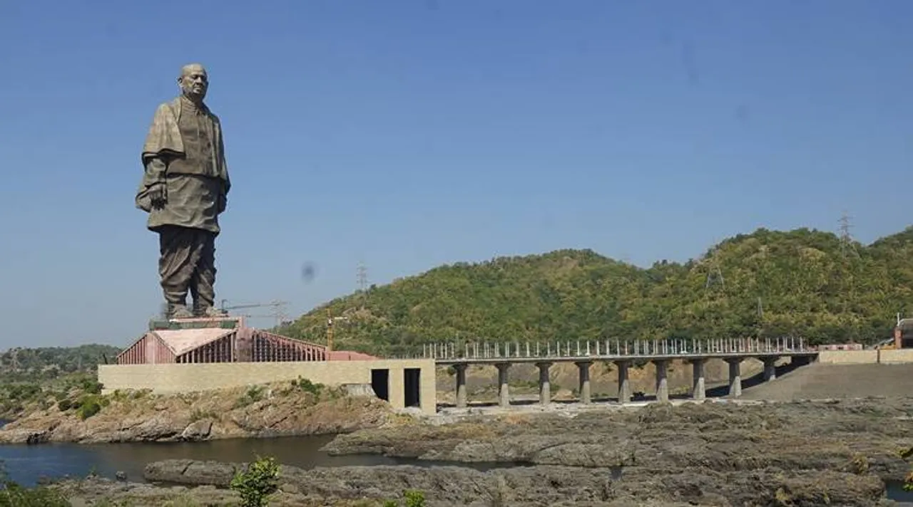  Final work at the Statue of Unity site before its inauguration by the Prime Minister on Wednesday Express Photo By Bhupendra Rana 28/10/2018 
