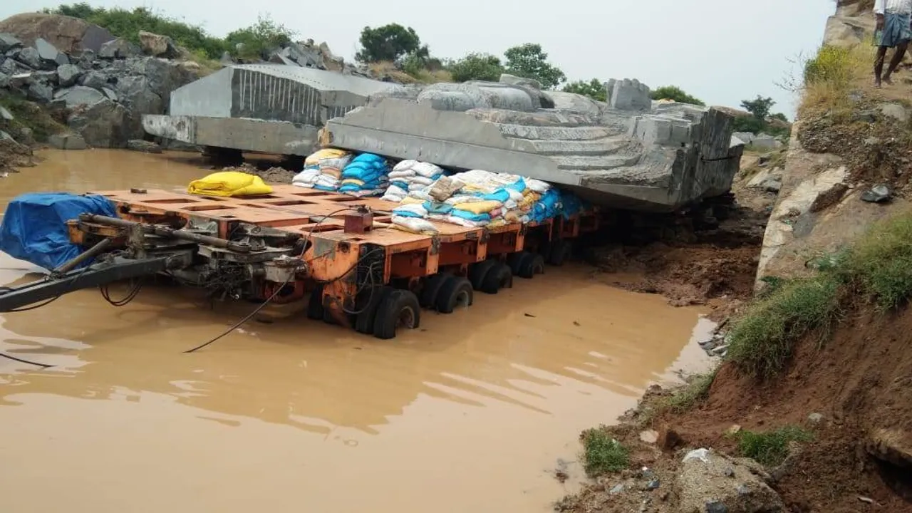  ୨୪୦ ଚକିଆ ଟ୍ରେଲ୍‌ର୍‌ରେ ବୁହା ହେବ ୩୦୦ ଟନ୍‌ ଓଜନର ବିଷ୍ଣୁ ପ୍ରତିମା