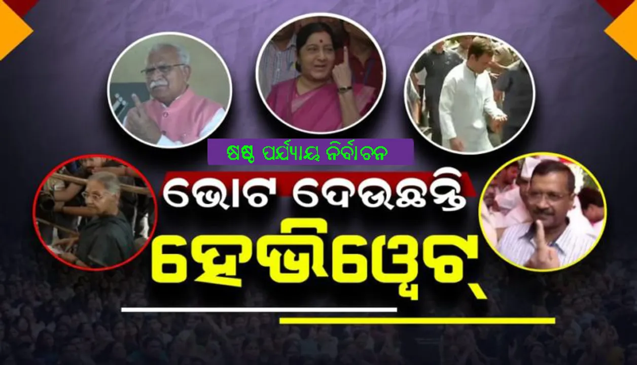  ଧାଡ଼ିରେ ଛିଡ଼ା ହୋଇ ଭୋଟ୍‌ ଦେଲେ ଏହି ସବୁ ନାମୀଦାମୀ ନେତା