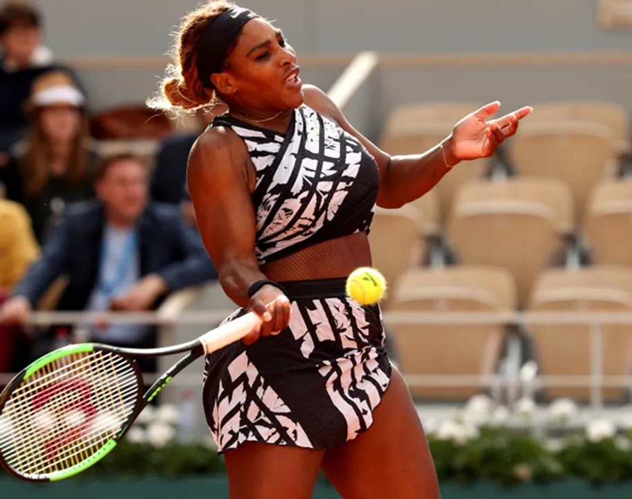  PARIS, FRANCE - MAY 27:  Serena Williams of The United States plays a forehand during her ladies singles first round match against Vitalia Diatchenko of Russia during Day two of the 2019 French Open at Roland Garros on May 27, 2019 in Paris, France. (Photo by Adam Pretty/Getty Images) 