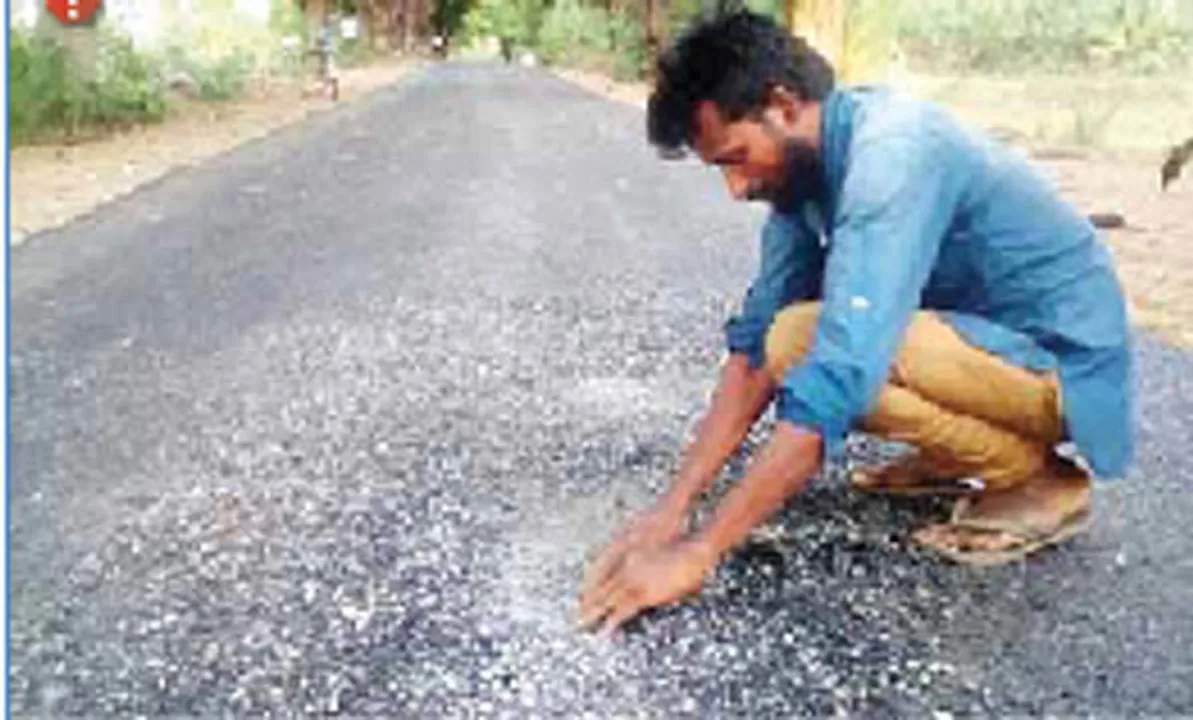  ତେନ୍ତୁଳିପଦର-ହରଭଙ୍ଗା ରାସ୍ତା କାମ ନିମ୍ନମାନର!