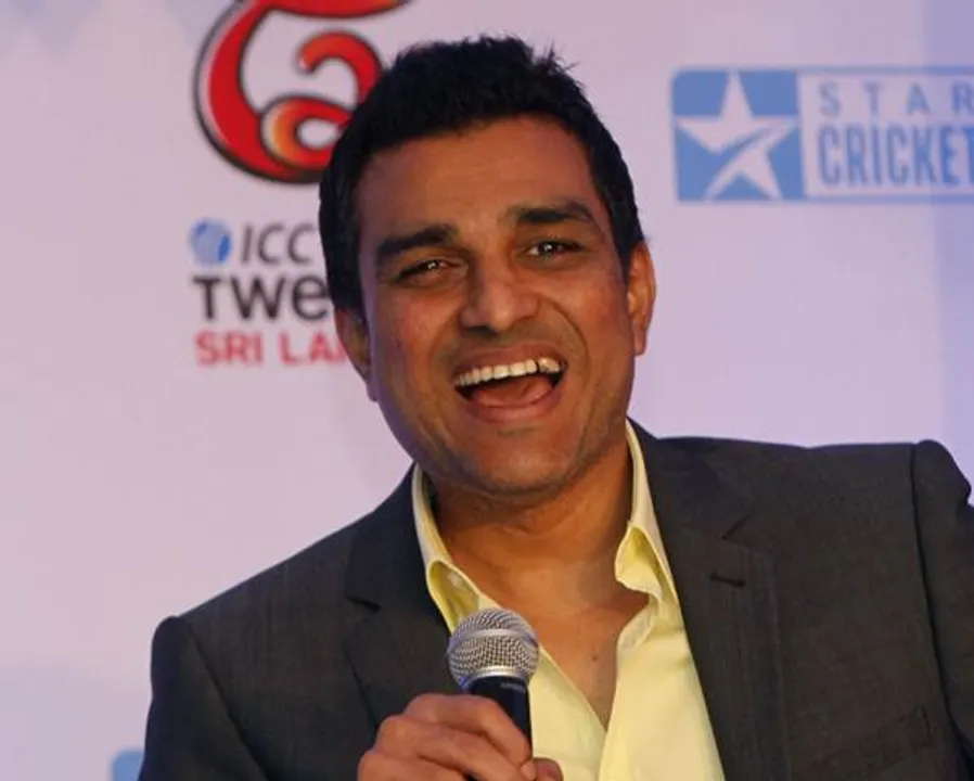  "NEW DELHI, INDIA - AUGUST 28: Former Indian cricketers and commentators for the upcoming Twenty20 world cup Saurav Ganguly, (L) and Sanjay Manjrekar speak at a press conference in New Delhi on August 28,2012. ESPN-STAR Sports said it had syndicated broadcast rights of World Twenty20 cricket to 218 territories across the world on August 28, 2012 in New Delhi, India. (Photo by Mohd Zakir/Hindustan Times via Getty Images)" 