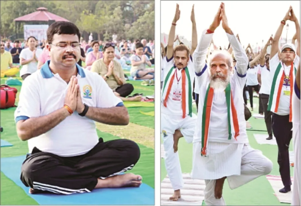  ଯୋଗ ମୁଦ୍ରାରେ ଦୁଇ ଓଡ଼ିଆ କେନ୍ଦ୍ର ମନ୍ତ୍ରୀ