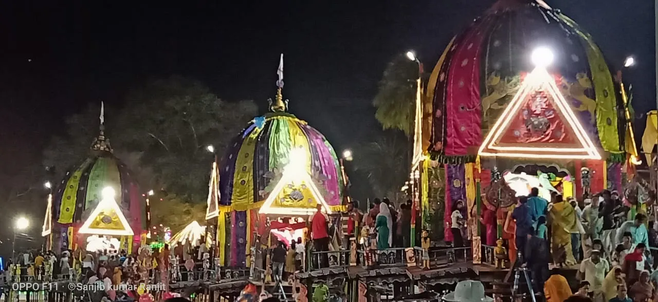  ବାରିପଦା:୨ୟ ଶ୍ରୀକ୍ଷେତ୍ରରେ ତିନି ରଥରେ ବିଜେ ତିନି ଠାକୂର।