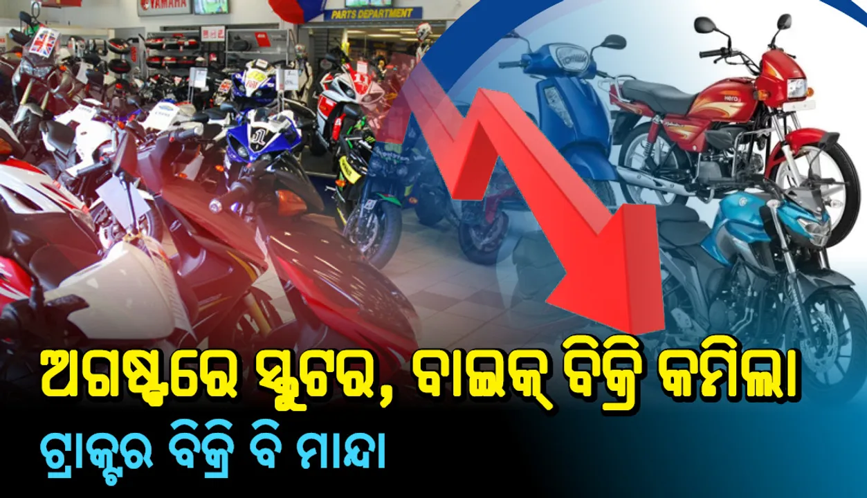 ଅଗଷ୍ଟରେ ସ୍କୁଟର, ବାଇକ୍ ବିକ୍ରି କମିଲା