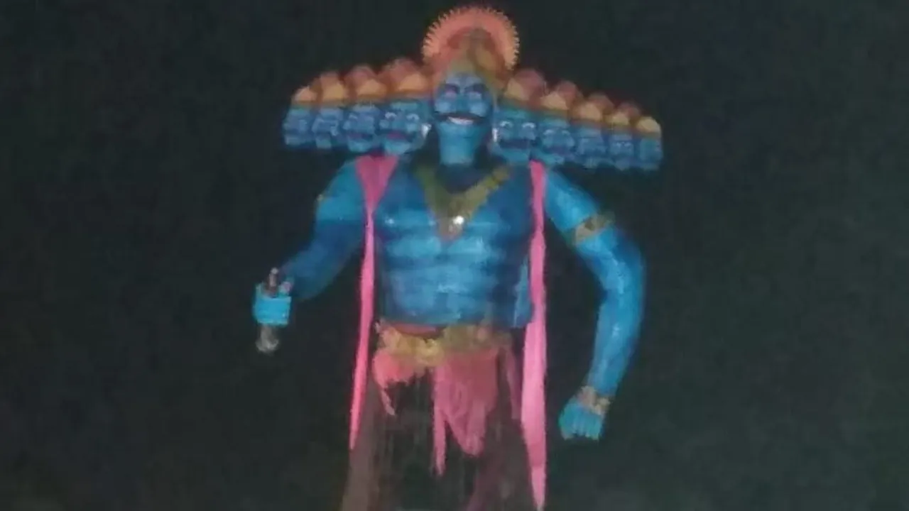  Half-burnt Raban effigy at Maneswara 