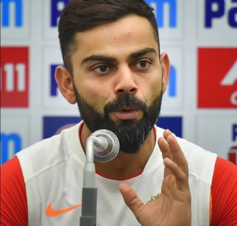  Indore: Indian cricket captain Virat Kohli gestures during a press conference on the eve of first Test match against Bangladesh, in Indore, Wednesday, Nov 13, 2019. PTI Photo/Kamal Kishore) (PTI11_13_2019_000038B) 