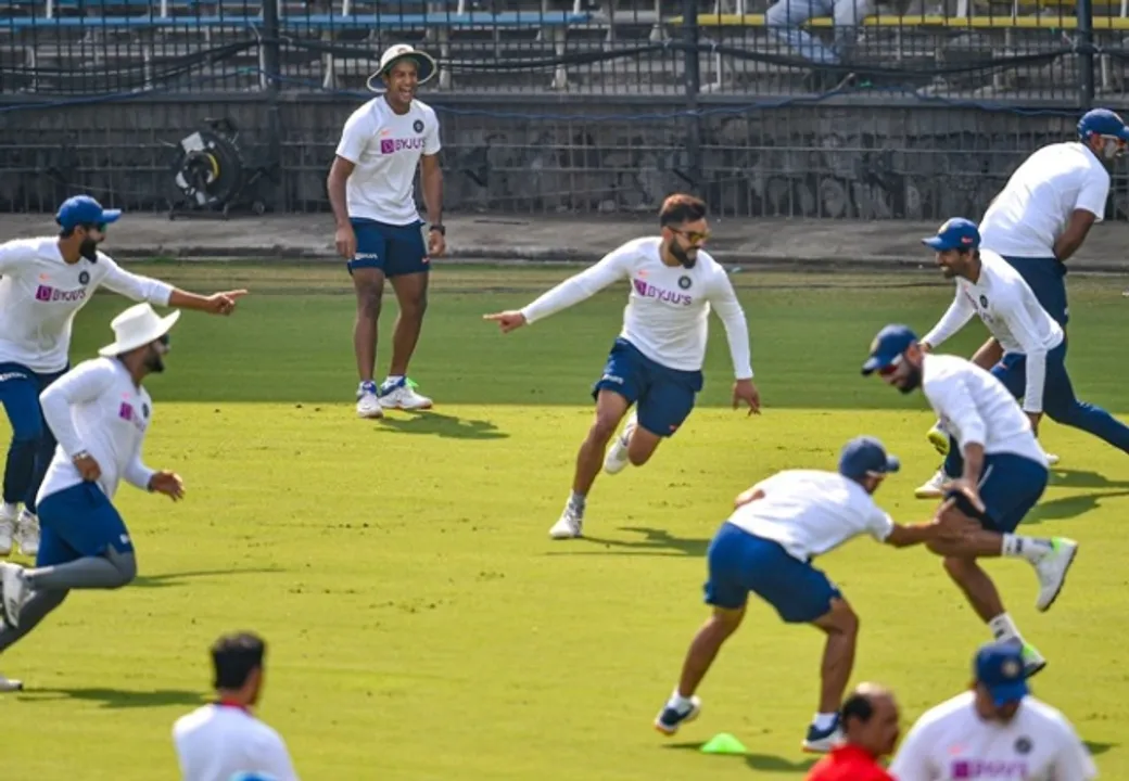  Indore: Indian cricket team players during a practice session ahead of their first Test match against Bangladesh, in Indore, Tuesday, Nov 12, 2019. (PTI Photo/Kamal Kishore) (PTI11_12_2019_000167B) 