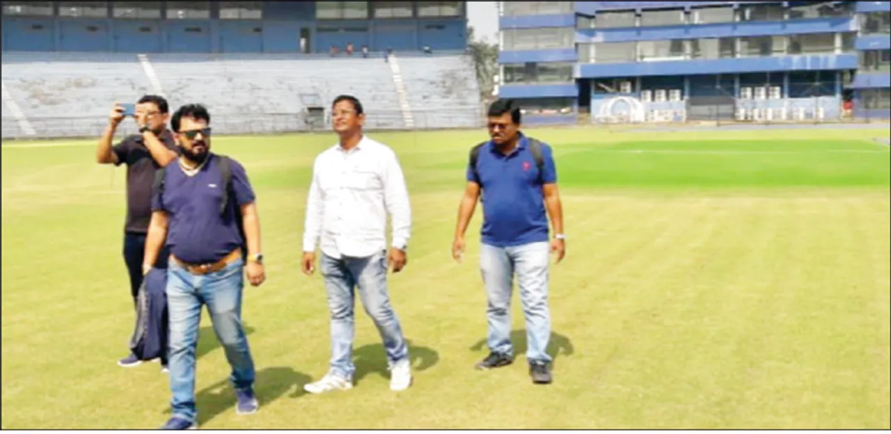  ଭାରତ-ୱେଷ୍ଟଇଣ୍ଡିଜ୍ ମ୍ୟାଚ୍‌: ଭିତ୍ତିଭୂମିର ତଦାରଖ ପାଇଁ ବାରବାଟୀରେ ଷ୍ଟାର୍ ସ୍ପୋର୍ଟସ-ବିସିସିଆଇ ଅଧିକାରୀ