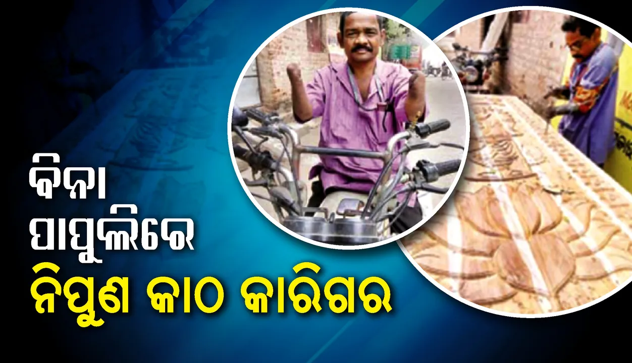  ବିନା ପାପୁଲିରେ ନିପୁଣ କାଠ କାରିଗର