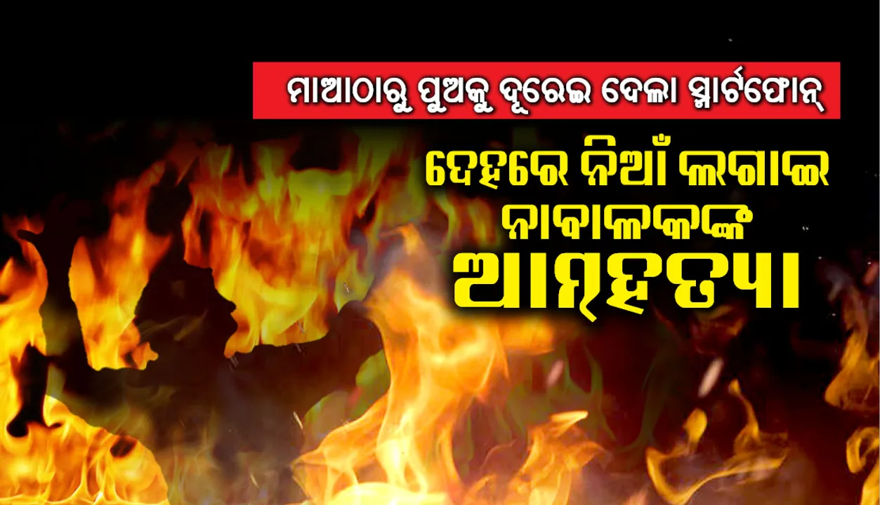  ମାଆ‌ଠାରୁ ପୁଅକୁ ଦୂରେଇ ଦେଲା ସ୍ମାର୍ଟଫୋନ୍‌ : ଦେହରେ ନିଆଁ ଲଗାଇ ନାବାଳକଙ୍କ ଆତ୍ମହତ୍ୟା