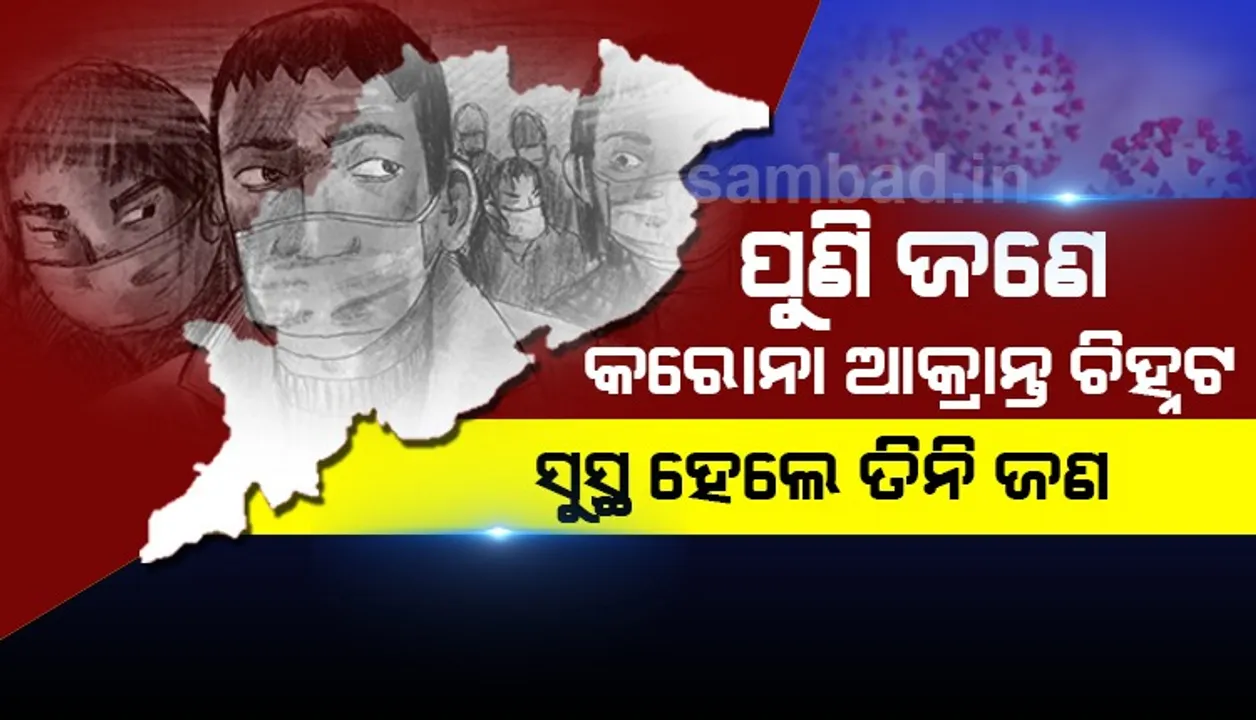  ରାଜ୍ୟରେ ପୁଣି ଜଣେ କରୋନା ଆକ୍ରାନ୍ତ ଚିହ୍ନଟ, ସୁସ୍ଥ ହେଲେ ୩ ଜଣ
