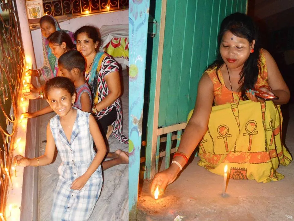  ଛାତ-ବାଲକୋନିରେ ଦୀପ ଜାଳିଲେ । (ଫଟୋ: ଚିତ୍ତରଂଜନ, କଟକ)