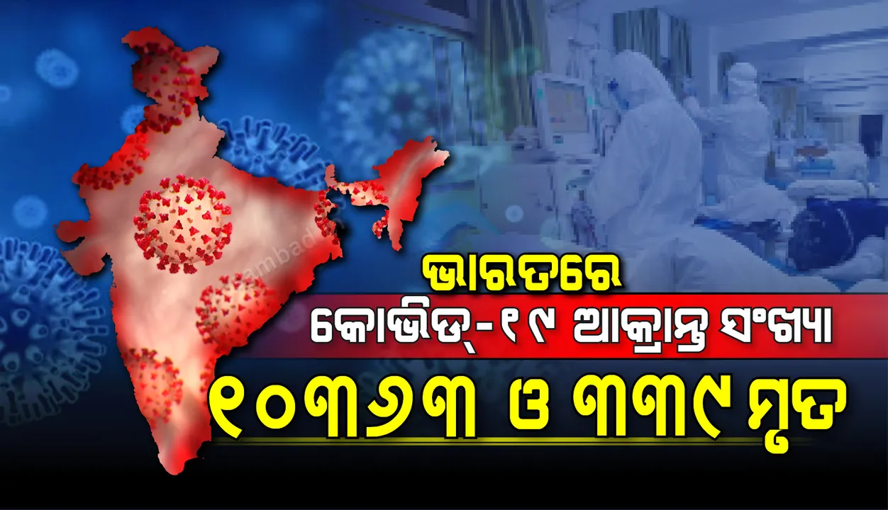  ଭାରତରେ କରୋନାଭାଇରସ୍: ୧୦୩୬୩ ଆକ୍ରାନ୍ତ, ୧୦୩୫ ସୁସ୍ଥ ଓ ୩୩୯ ମୃତ