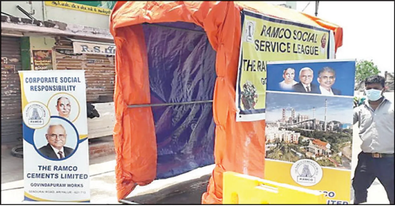  ରାମ୍‌କୋ ସିମେଣ୍ଟ୍‌ସ ପକ୍ଷରୁ ଭୂତାଣୁ‌ଶୋଧନ ଟନେଲ୍‌