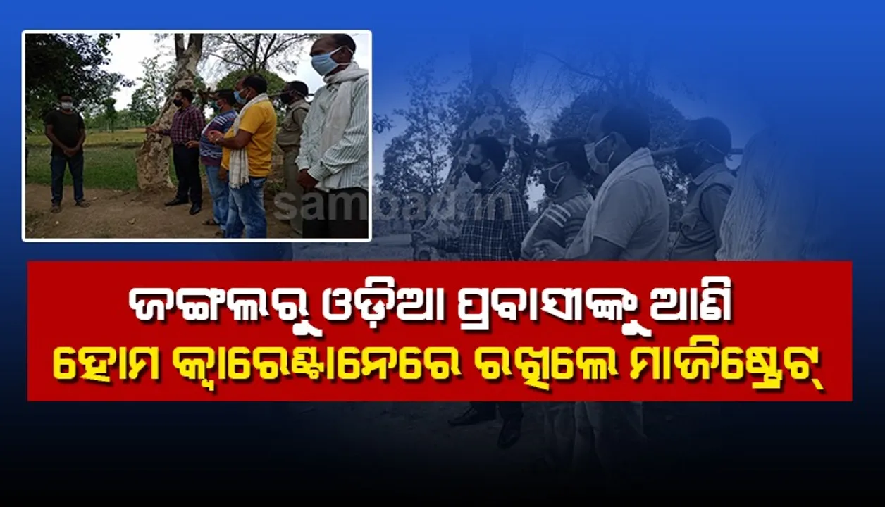  ଜଙ୍ଗଲରୁ ପ୍ରବାସୀ ଓଡ଼ିଆଙ୍କୁ ଆଣି ହୋମ କ୍ୱାରେଣ୍ଟାଇନରେ ରଖିଲେ ବିନିକା ପ୍ରଥମଶ୍ରେଣୀ ବିଚାର ବିଭାଗ ମାଜିଷ୍ଟ୍ରେଟ୍‌
