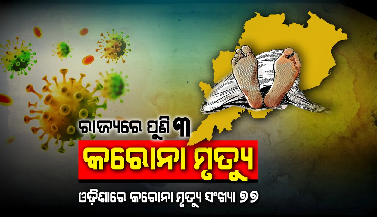  ରାଜ୍ୟରେ ୩ ଜଣଙ୍କ ଜୀବନ ନେଲା କରୋନା, ୭୭ରେ ପହଞ୍ଚିଲା ମୃତକଙ୍କ ସଂଖ୍ୟା
