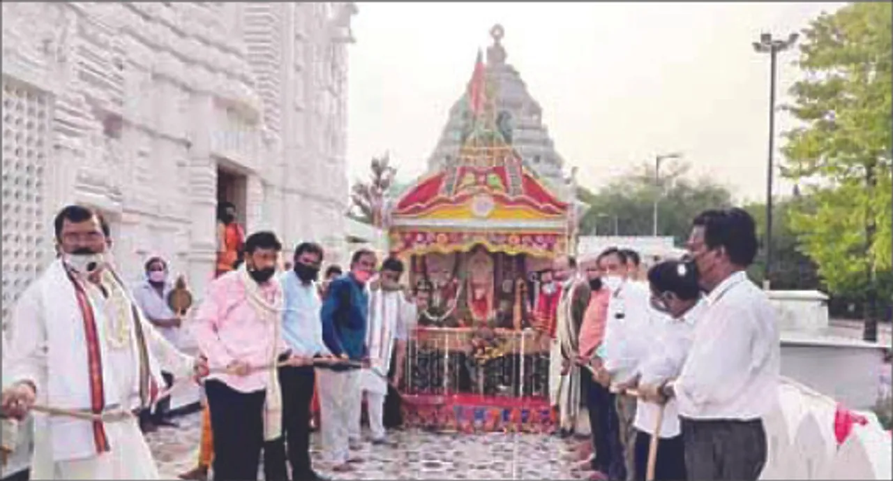  ହଜଖାସ୍‌ ଜଗନ୍ନାଥ ମନ୍ଦିରରେ ବାହୁଡ଼ା ଯାତ୍ରା