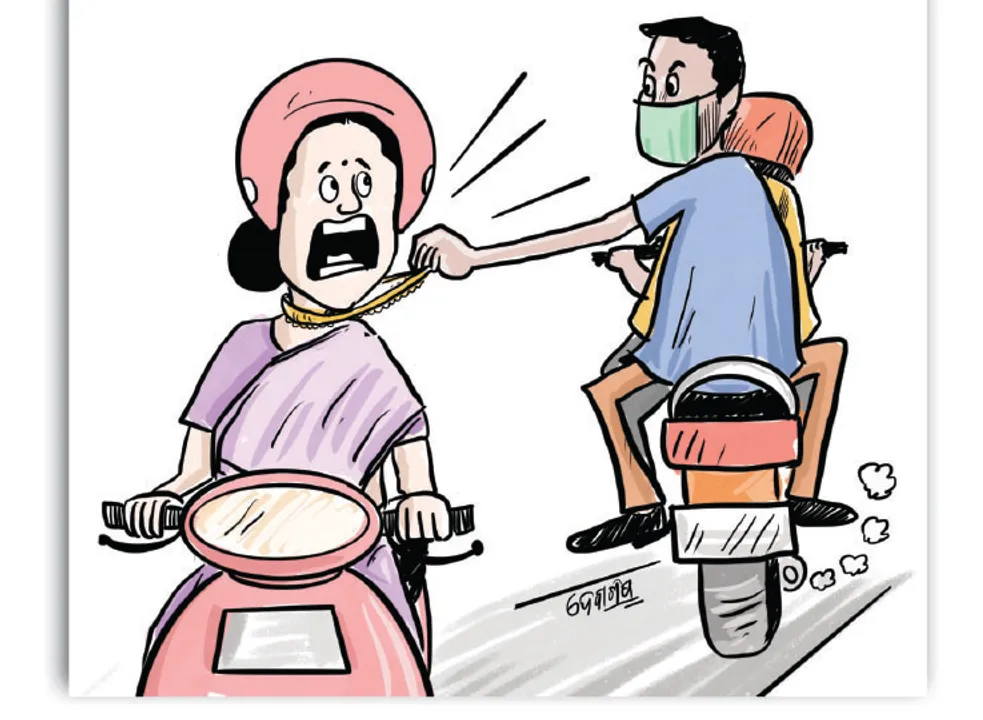  ଦୁଇଜଣଙ୍କ ବେକରୁ ଝାମ୍ପିନେଲେ ସୁନା ଚେନ୍, ଲୁଟ୍‌ ବେଳେ ପଡ଼ିଗଲା ଦୁର୍ବୃତ୍ତ