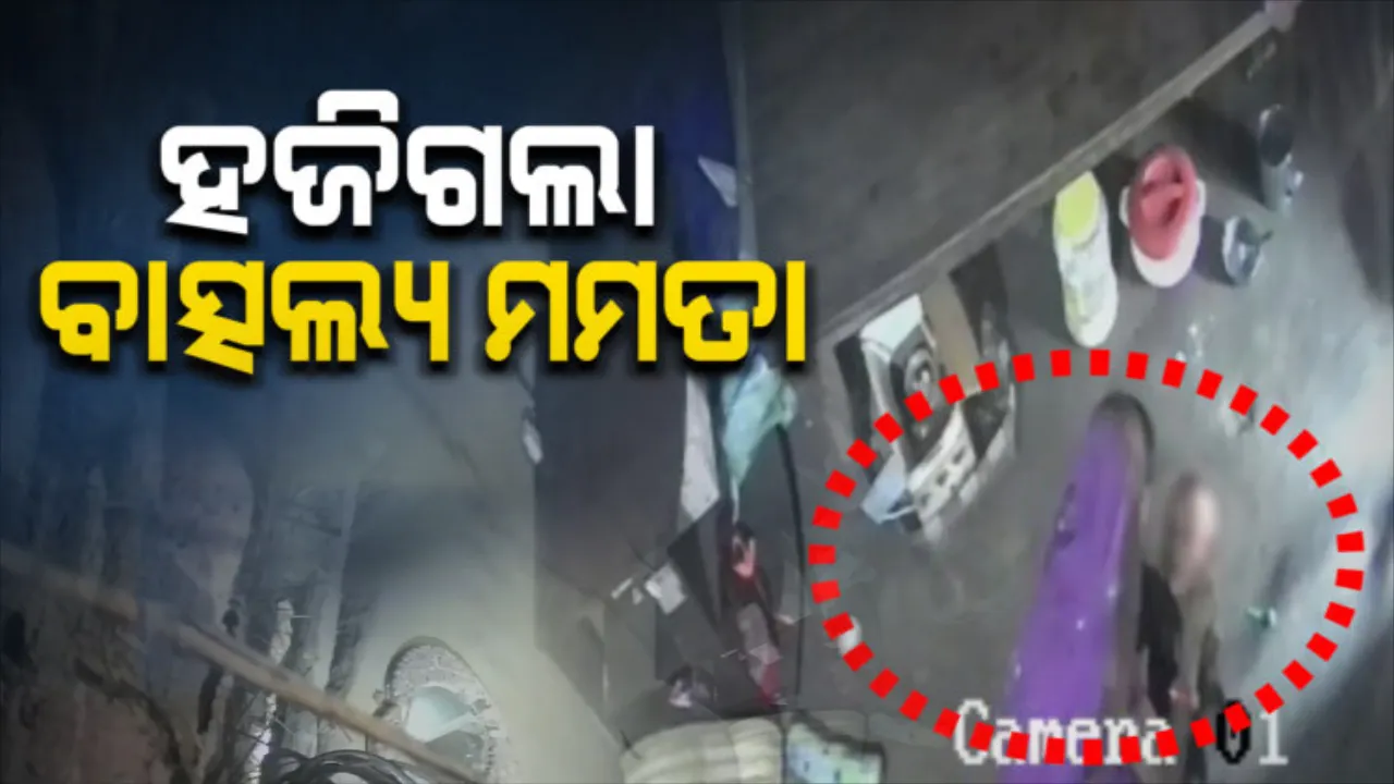  ଶିଶୁର ବାପା ଲଗାଇଥିବା ସିସିଟିଭିରେ କଏଦ ହେଲା ମା ର ଅତ୍ୟାଚାର