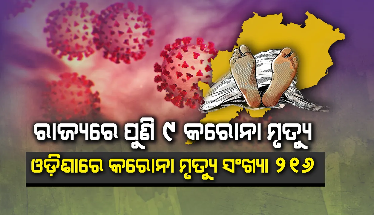  ଆଉ ୯ଜଣଙ୍କର ପ୍ରାଣହାନି, ରାଜ୍ୟରେ କରୋନାଜନିତ ମୃତ୍ୟୁ ସଂଖ୍ୟା ୨୧୬କୁ ବୃଦ୍ଧି