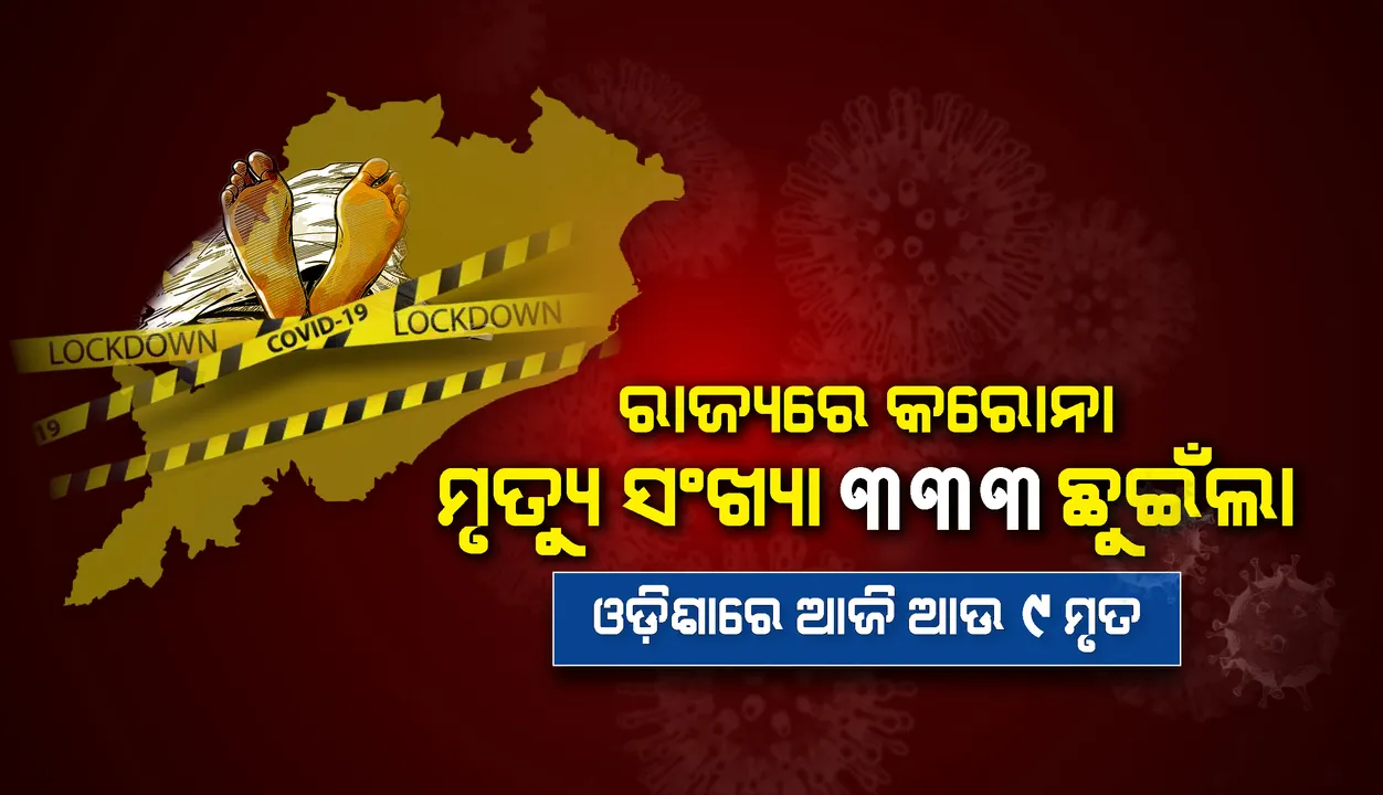  ପୁଣି ୯ଜଣଙ୍କର ପ୍ରାଣହାନି, ରାଜ୍ୟରେ କରୋନାଜନିତ ମୃତ୍ୟୁ ସଂଖ୍ୟା ୩୩୩ରେ ପହଞ୍ଚିଲା