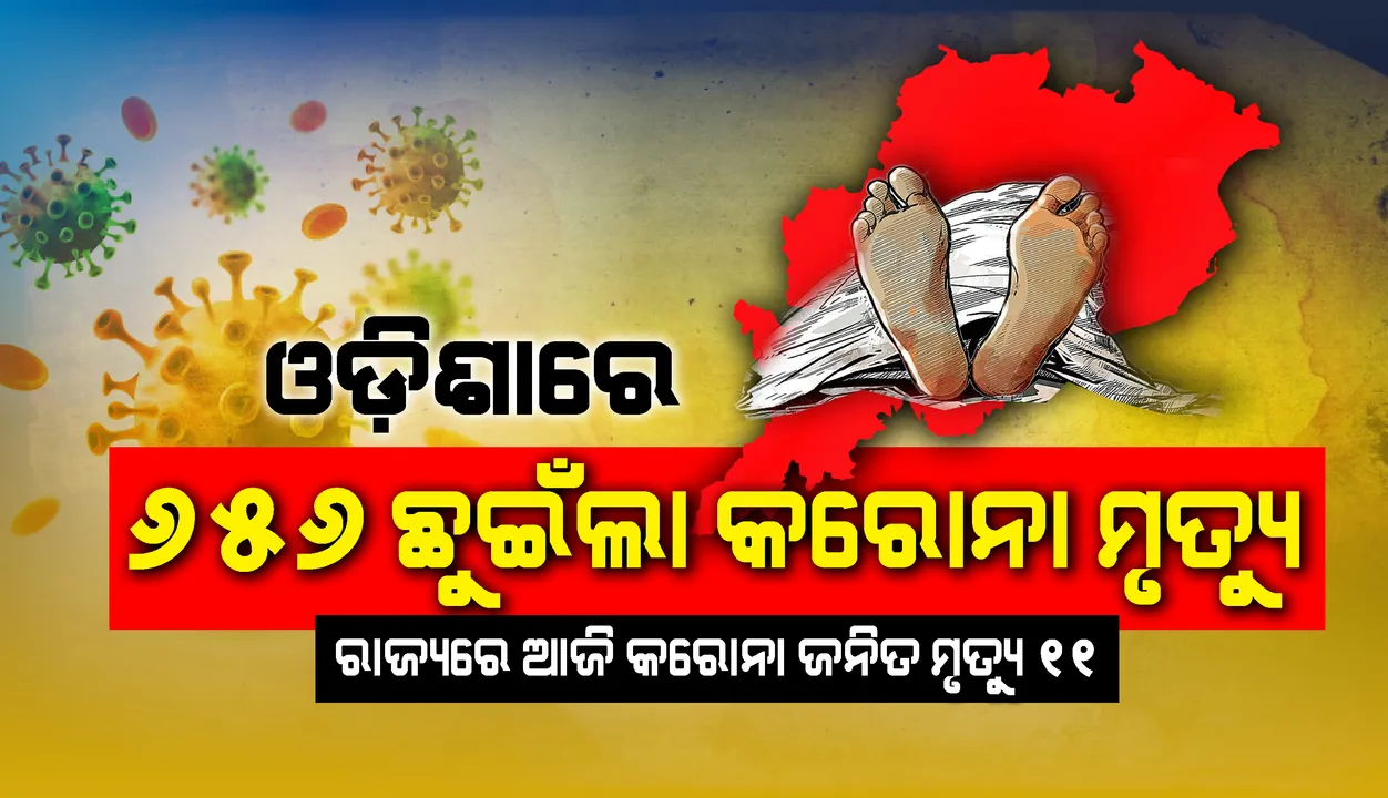  ରାଜ୍ୟରେ ଆଉ ୧୧ କରୋନା ଆକ୍ରାନ୍ତ ମୃତ, ମୋଟ ମୃତ୍ୟୁସଂଖ୍ୟା ୬୫୬ କୁ ବୃଦ୍ଧି