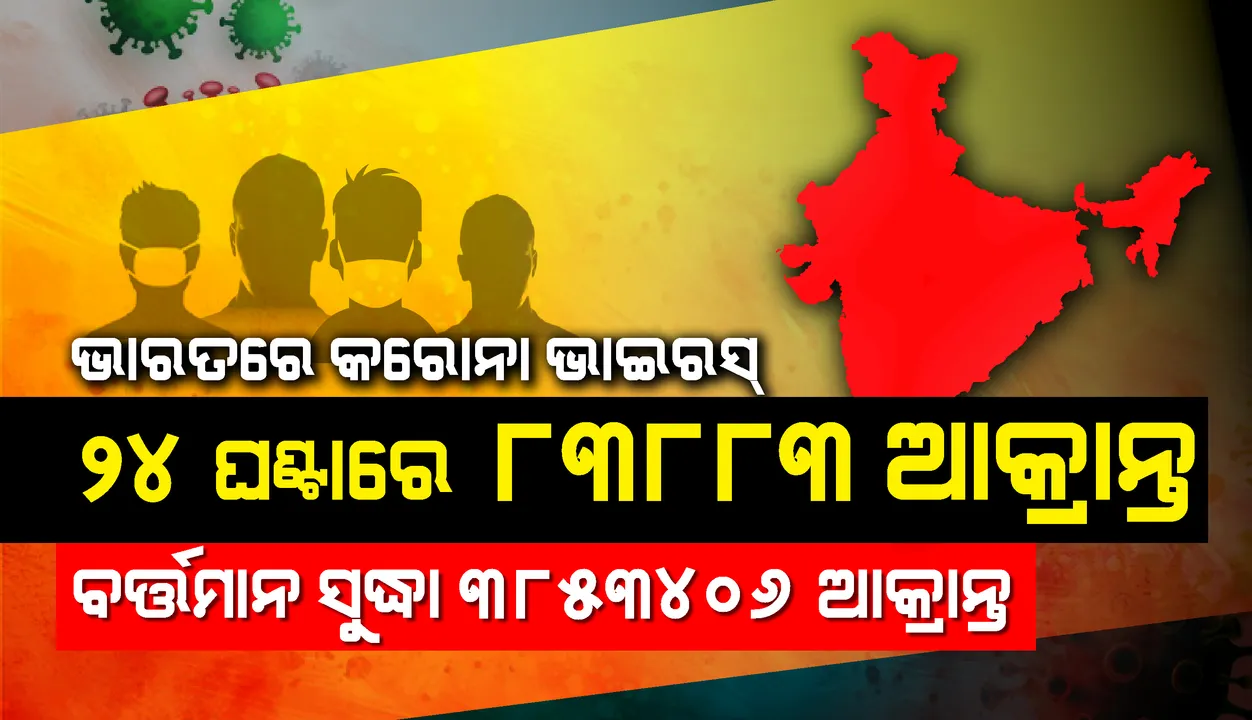  ସବୁ ରେକର୍ଡ ଭାଙ୍ଗିଲା କରୋନା: ୨୪ଘଣ୍ଟାରେ ୮୩,୮୮୩ କରୋନା ଆକ୍ରାନ୍ତ ଚିହ୍ନଟ