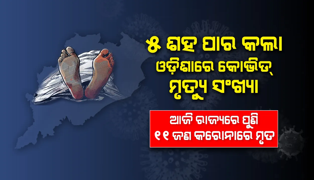  କରୋନାରେ ଆଉ ୧୧ଜଣଙ୍କ ମୃତ୍ୟୁ, ରାଜ୍ୟରେ ମୋଟ୍ ମୃତକଙ୍କ ସଂଖ୍ୟା ୫୦୩ରେ ପହଞ୍ଚିଲା