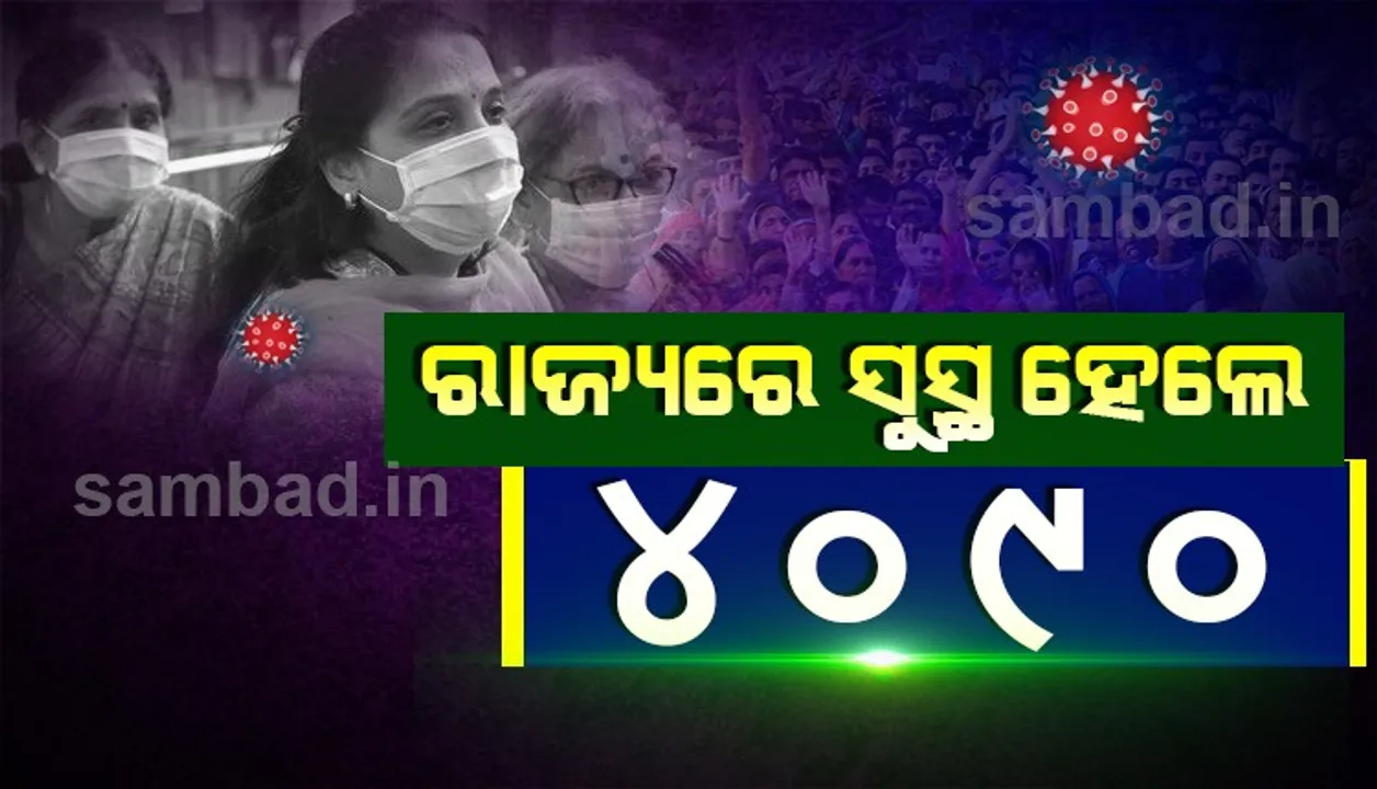  ରାଜ୍ୟରେ ଆଜି କରୋନାରୁ ସୁସ୍ଥ ହେଲେ ୪୦୯୦ ଜଣ ଆକ୍ରାନ୍ତ
