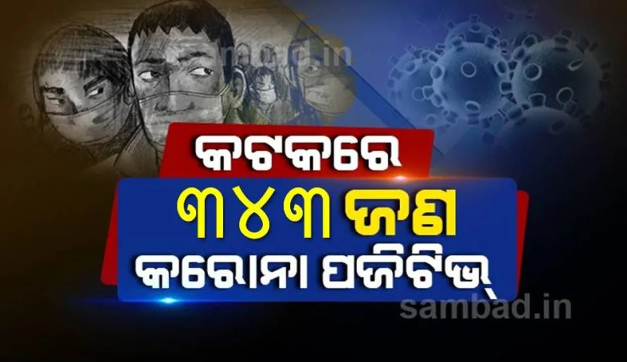  କଟକ ସହରରୁ ଆଜି ୩୪୩ ପଜିଟିଭ ଚିହ୍ନଟ, ସ୍ଥାନୀୟ ସଂକ୍ରମଣ ୨୦୦ ଜଣ