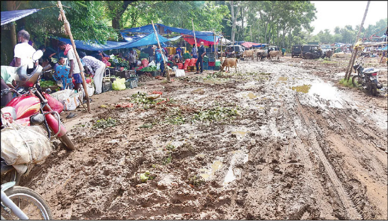  କାଦୁଅ ପଚପଚ ରାଜଧାନୀର ୧ ନମ୍ବର ହାଟ