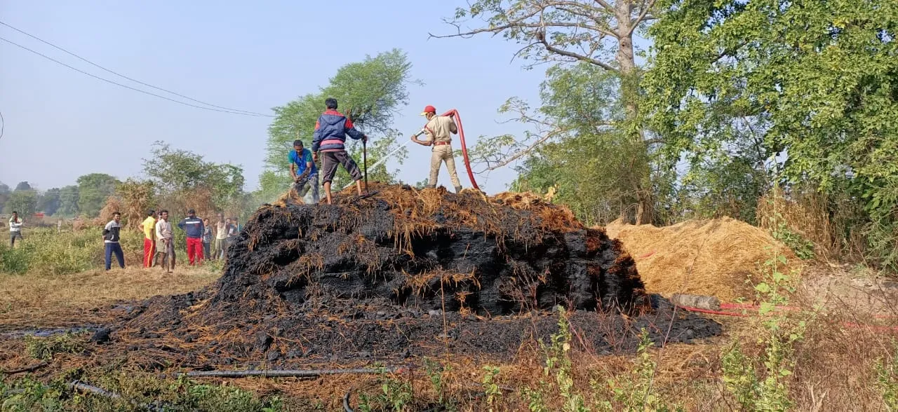  ବଲାଙ୍ଗୀର: ସର୍ଗିପାଲିରେ ଧାନଖରି ଜଳିଗଲା