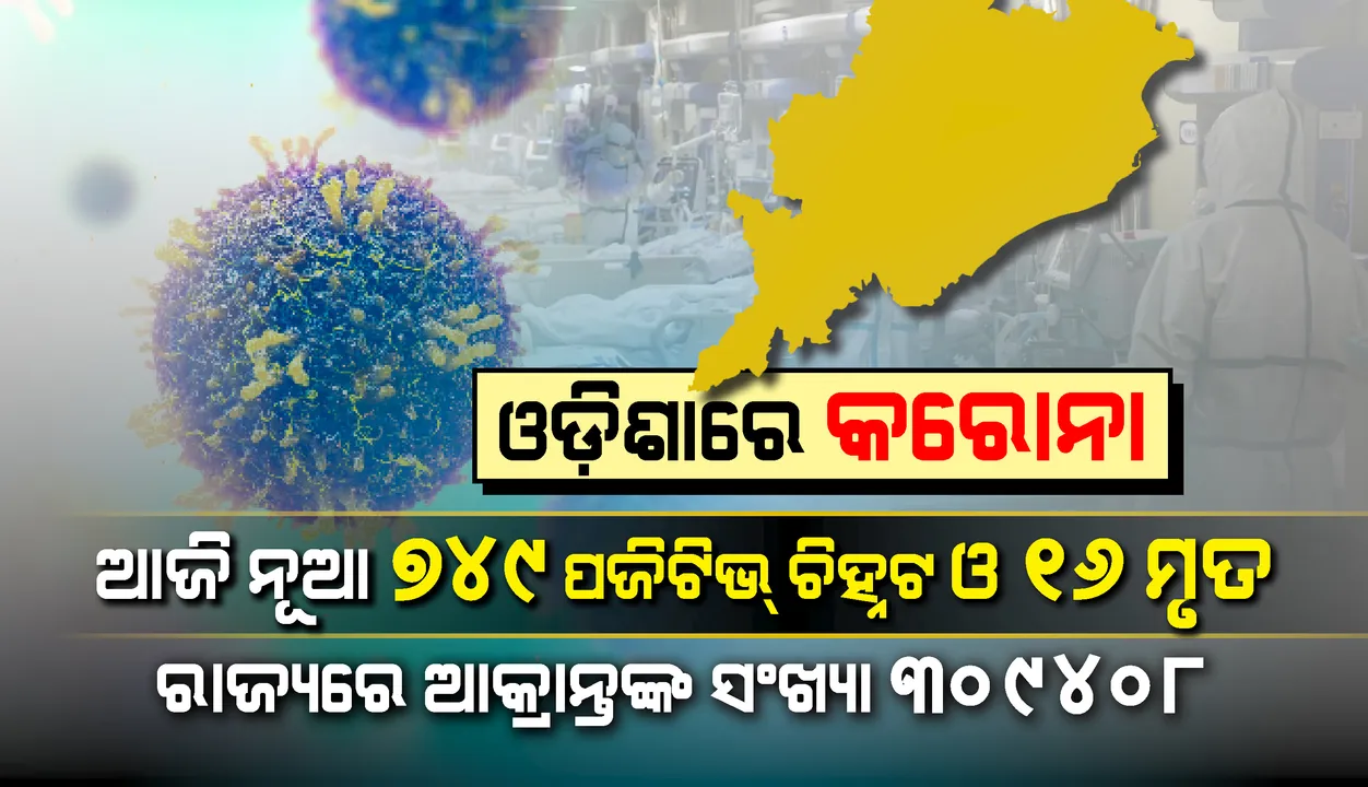  ରାଜ୍ୟରେ ଗତ ୨୪ ଘଣ୍ଟା ମଧ୍ୟରେ ପୁଣି ୭୪୯ କରୋନା ସଂକ୍ରମିତ ଚିହ୍ନଟ, ୧୬ ମୃତ