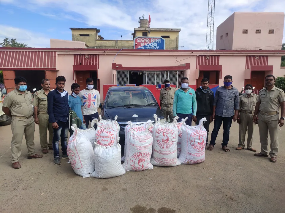  ୩୦ ଲକ୍ଷ ଟଙ୍କାର ଗଞ୍ଜେଇ ଜବତ: ୨ ପୁଲିସ କର୍ମଚାରୀ ଓ ବି.ଟେକ୍‌ ଛାତ୍ରଙ୍କ ସହ ୬ ଗିରଫ, ଗୋଟିଏ କାର୍‌ରେ ୪ଟି ନମ୍ବର
